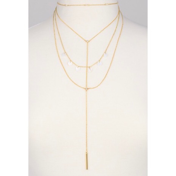 Layered Mini Disc Pendant Necklace - Picture 3 of 3